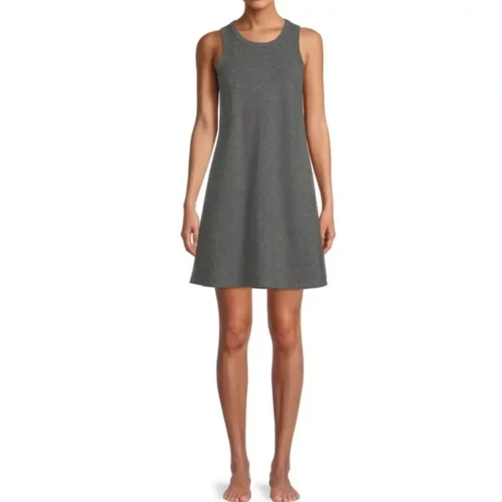 Secret Treasures Charcoal Gray Vneck A-line Tank Chemise